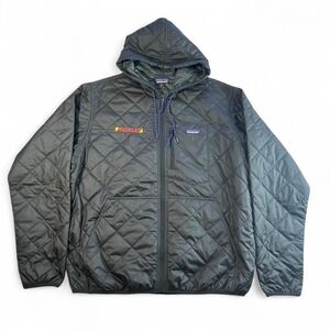 Patagonia Jacket Mens XL Black Quilted Hooded Full Zip Insulated Outdoor